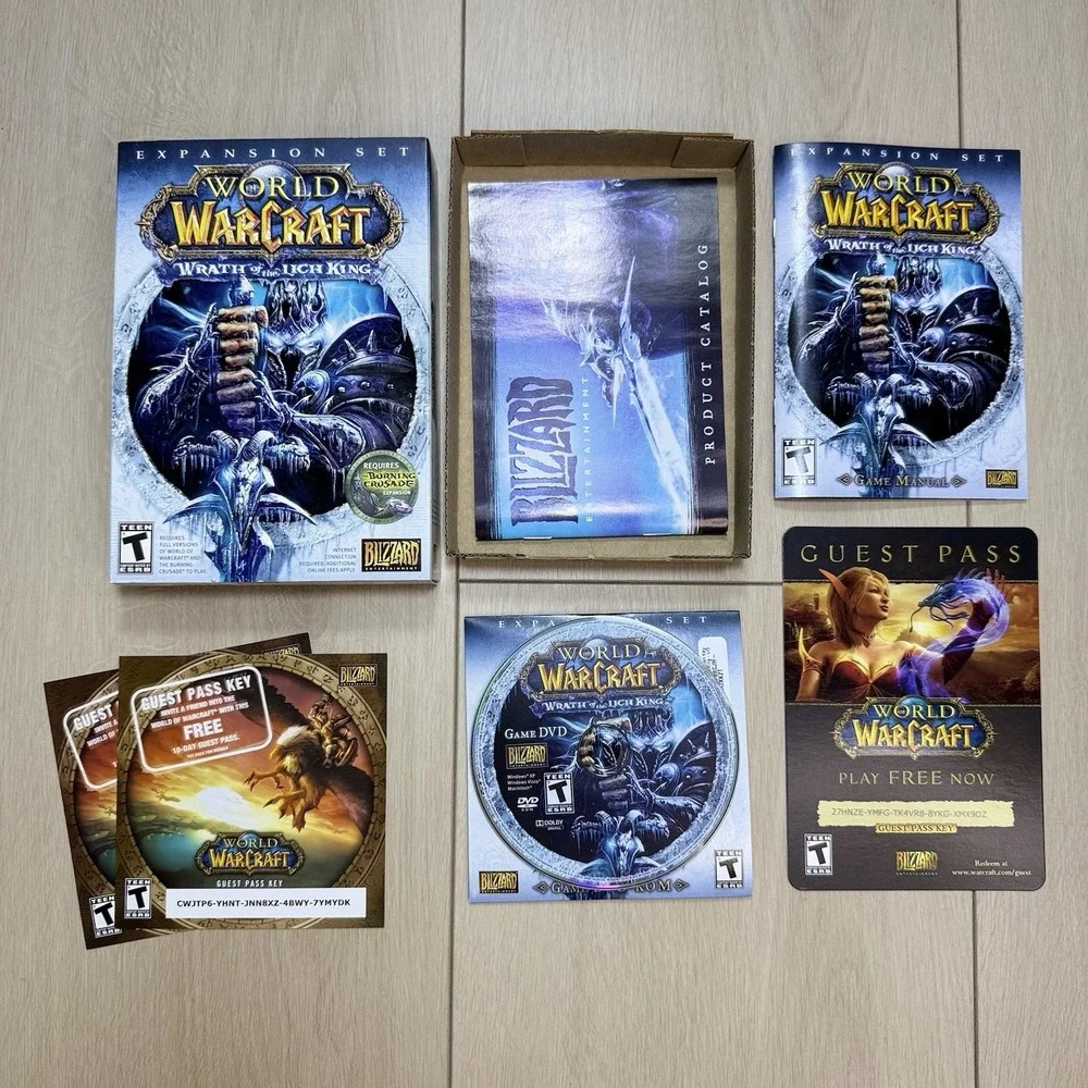 World of Warcraft Wrath of the Lich King PC Game Expansion Big Box 2008 Blizzard